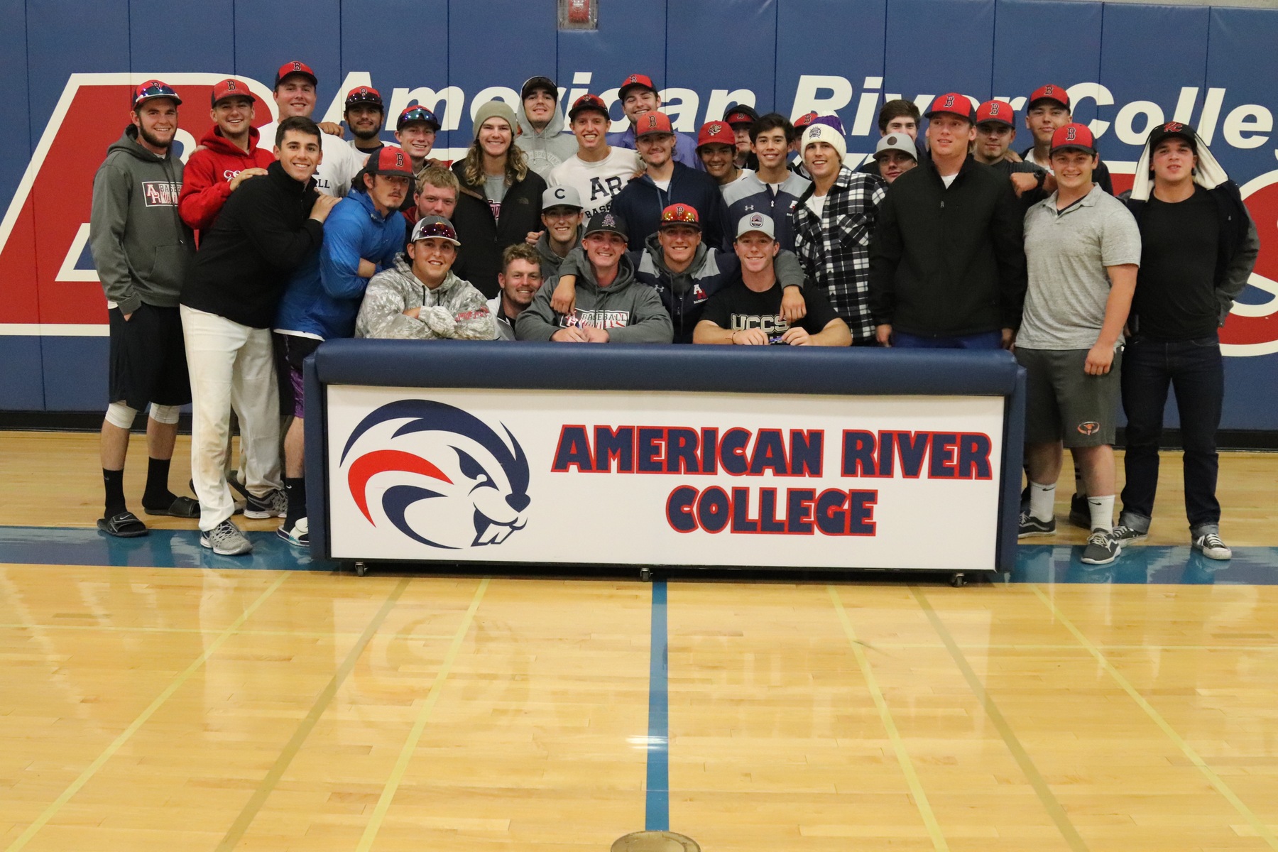 Baseball team picture at signing