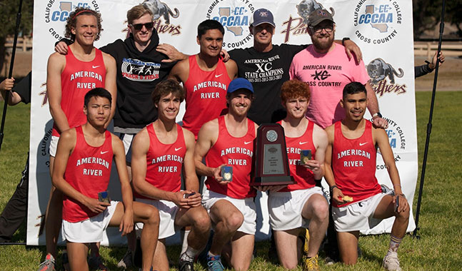 Men's Cross Country Team with NorCal Trophy