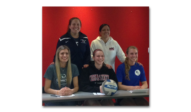Coaches and players for spring signing