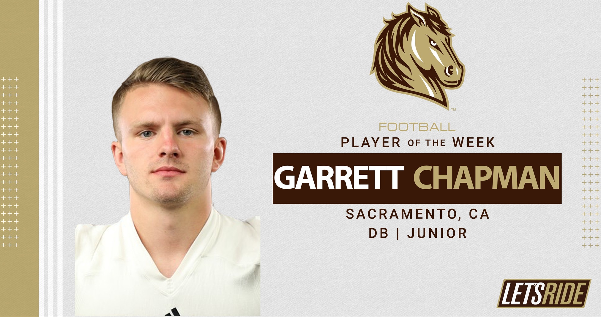Garrett Chapman
Football Player of the Week
Sacramento, CA
DB Junior