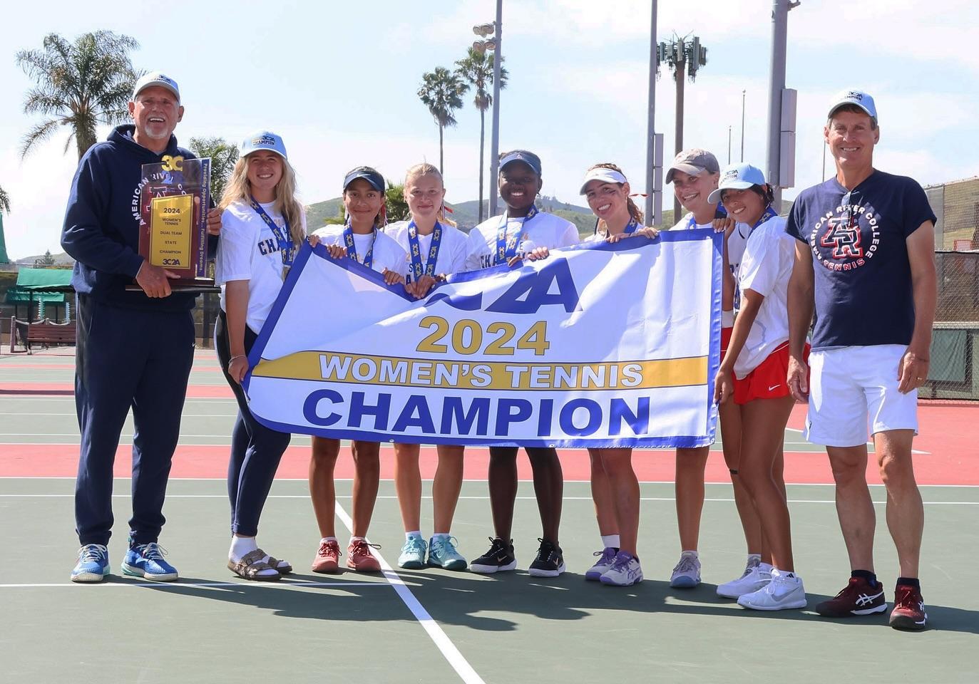 Women's Tennis Caps Off Undefeated Season with Second Straight 3C2A State Championship